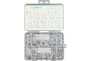 LUNENG 5mm LED Diode Light Assortment Kit - 10 Colors (25pcs Each), Multi-Color Emitting Bulbs for DIY Electronics, Arduino, Raspberry Pi, PCB Circuits, Science Projects (250PCS)