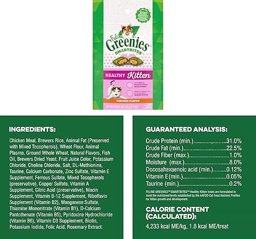 Hairball Control Cat Greenies Kitten Treats Chicken Flavor