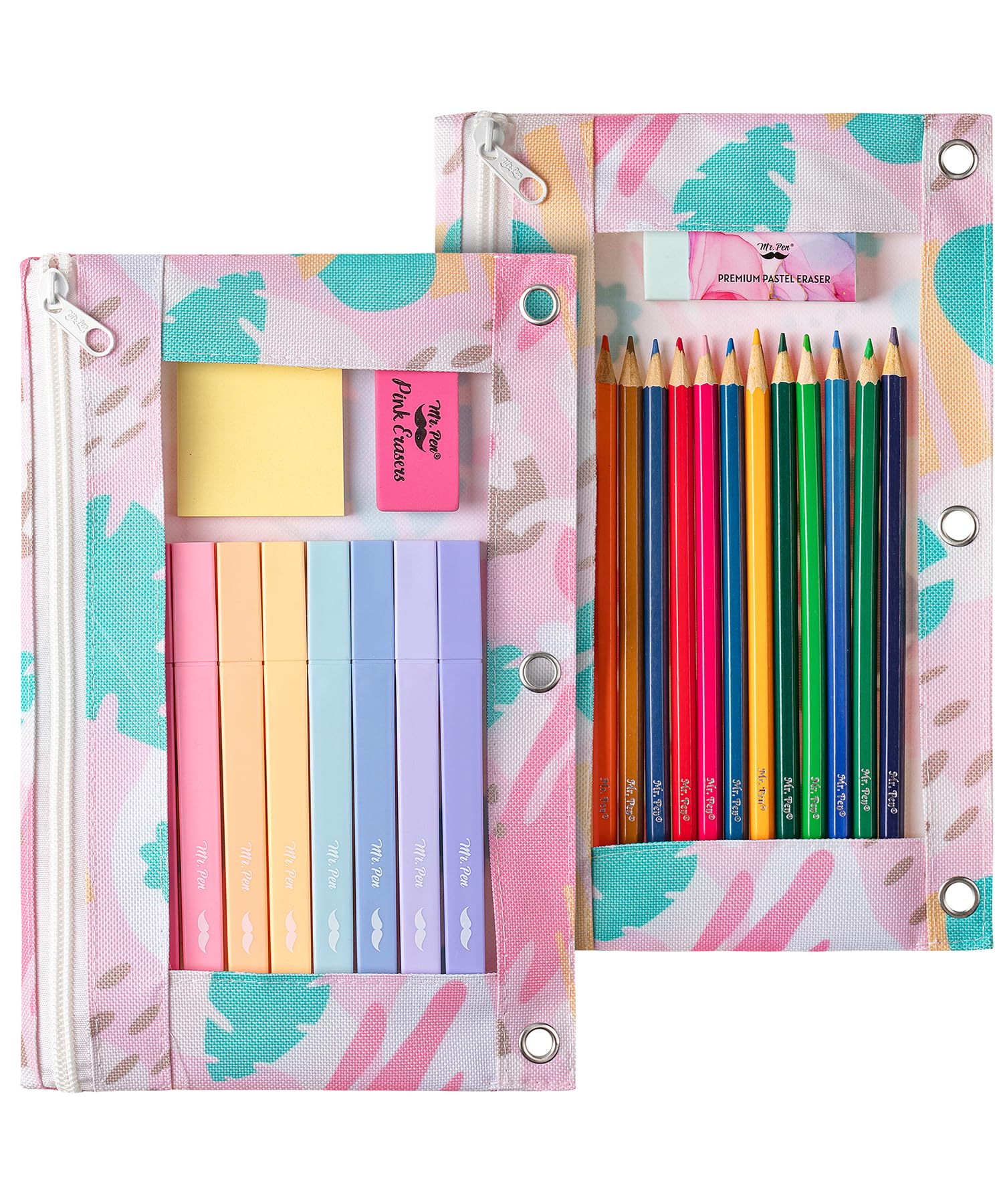Photo 1 of Mr. Pen- 2Pack Pencil Cases, Zipper Pouch for 3 Ring Binder
