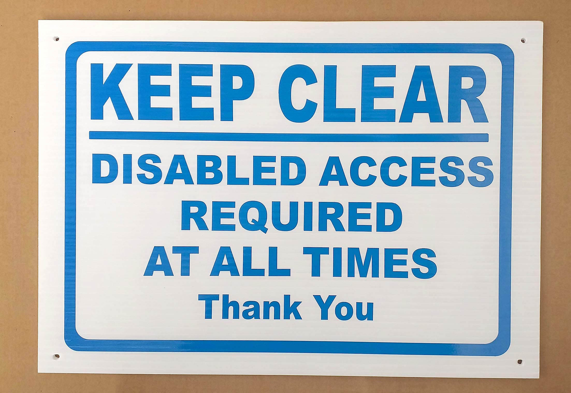 Keep Clear Disabled Access required NO PARKING SIGN A4 4mm CORREX 5mm FOAMEX or 3mm DIBOND SIGN WEATHERPROOF (A3CorrexCP)