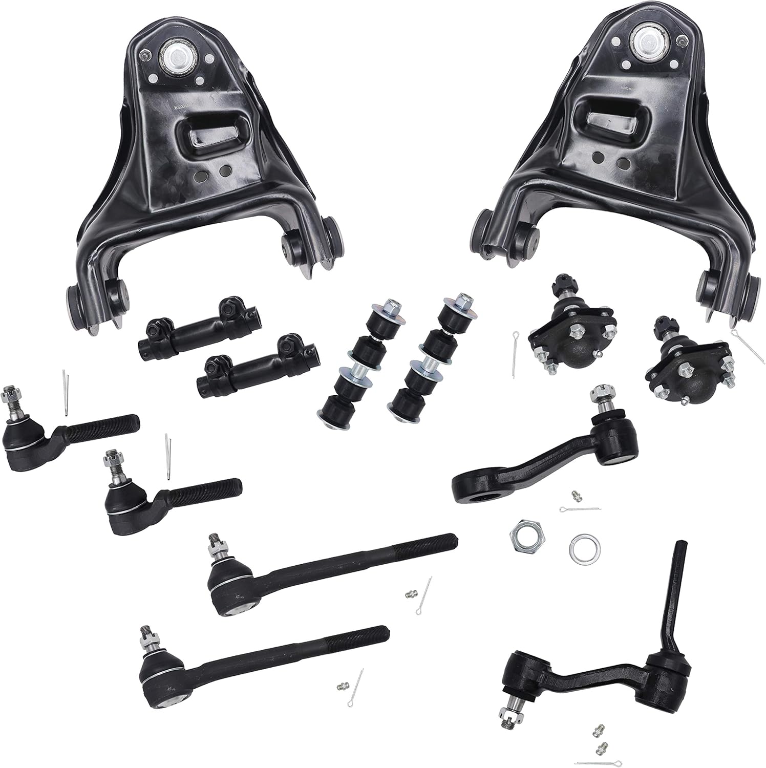 14 Pc Suspension KitTie Rod Adjusting Sleeves Upper Control Arm Idler & Pitman Arms Sway Bars