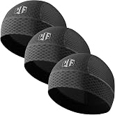 WTACTFUL 3-Pack Breathable Mesh Skull Cap Sweat Wicking Helmet Liner Summer | Cooling Lightweight Quick Dry Moisture‑Wicking Head Cover Under Motorcycle Cycling Football Hard Hat Sports for Men Women