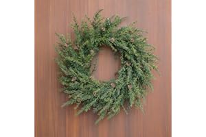 CG Hunter Holiday Collection Faux Wreath, Premium Artificial Indoor and Outdoor Large 28" Pinecone Christmas Wreath, Christmas Decorations and Holiday Greenery