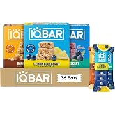 IQBAR Clean High Protein Bars, Low Sugar Snack, Fruit Variety 36ct | 12g Plant Protein, 8g Fiber, 2g Sugar | GLP-1 &amp; Keto Friendly | Vegan, Gluten Free, Dairy Free, Non-GMO, Kosher