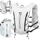 BECOJADDE Running Vest Hydration Backpack for Men Women, 5L Lightweight Running Backpack Hydration Pack for Marathon, Trail, Cycling, Hiking, Jogging
