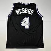 Facsimile Autographed Chris Webber Sacramento Black Reprint Laser Auto Basketball Jersey Size Men's XL