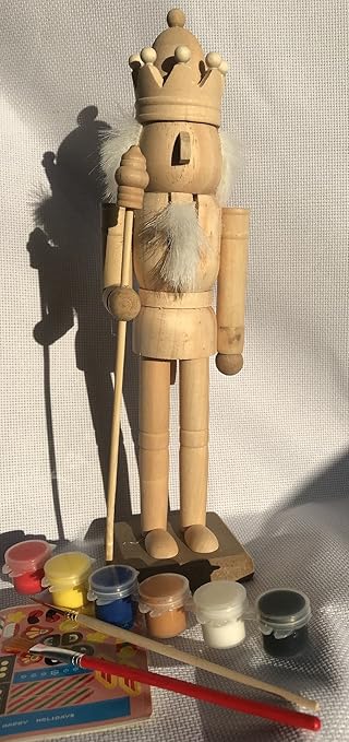 paint your own nutcrackers,handmade 24cm tall, DIY soldier nutcracker ...