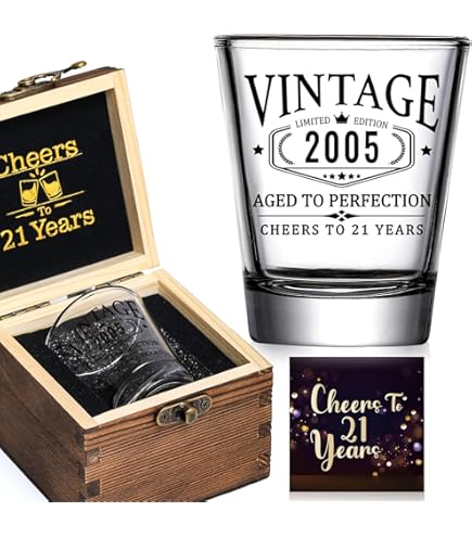 Vintage 1955 Etched Shot Glass - Happy 70th Birthday Gift, 1.75 Oz, Dishwasher Safe, Made In USA - View #10