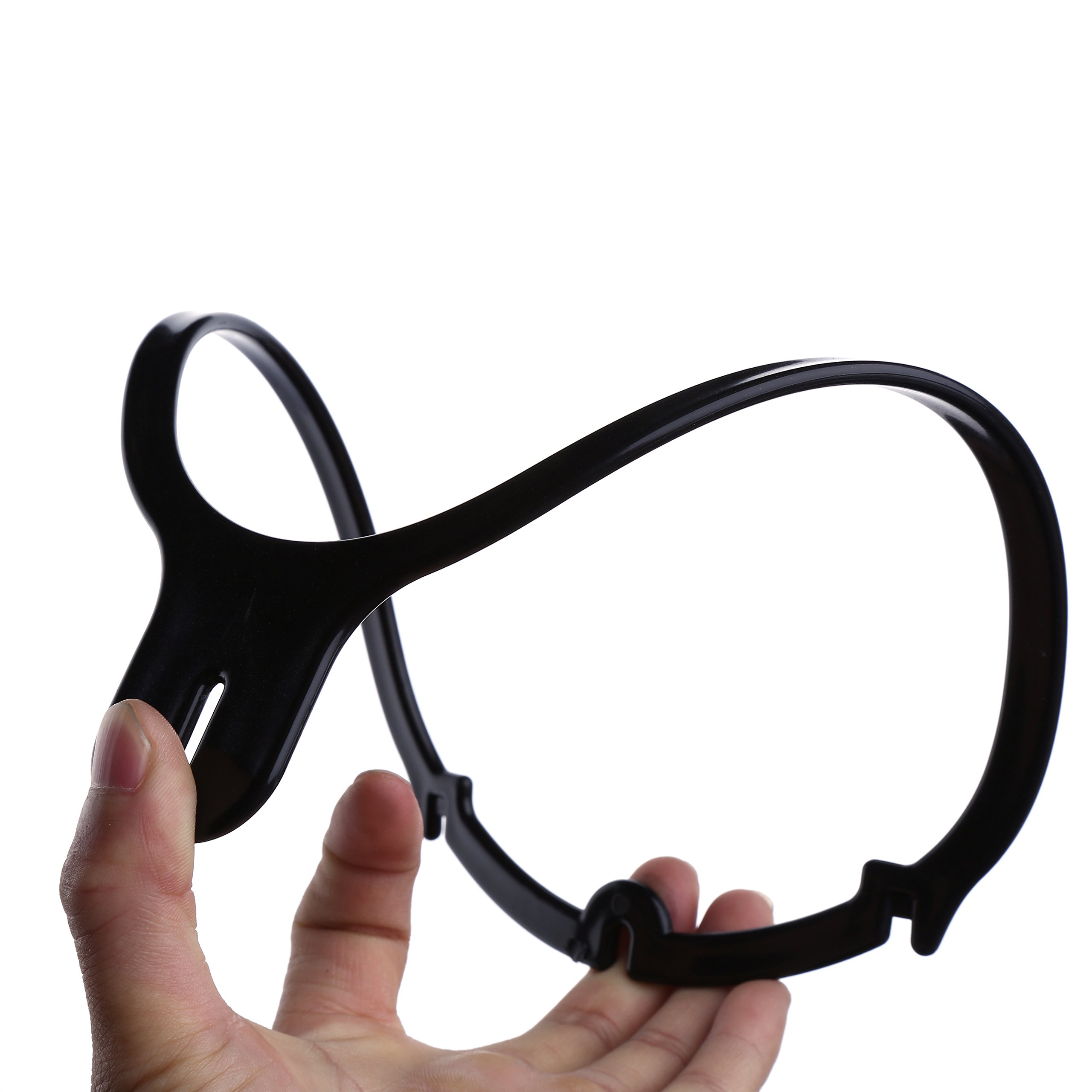 eNilecor 2 Pack Wig Hanger,Portable DIY Hair Hanger Collapsible Wig Hat Cap Holder Stand Display Tool Wig Dryer for All Wig (Black)