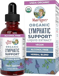 MARYRUTH'S Lymphatic Support Liquid Drops USDA Organic | Herbal Blend with Echinacea & Elderberry | Blue Vervain | Vegan | Al