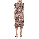 Adrianna Papell Womens Ruffle Neck Short Sleeve Dress