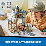 LEGO City Central Train Station 60469 with 6 Minifigures & Accessories view 2