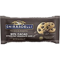 Ghirardelli Chocolate Baking Chips, Bittersweet Chocolate, 10 oz.,(Pack of 6)