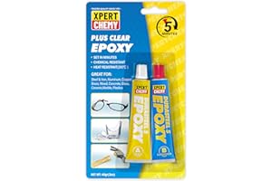 XPERTCHEMY 2 Part Epoxy Glue, 5 Minute Epoxy Adhesive, Rapid Cure Golf, Wood, Plastic and Metal etc, Waterproof & Extra Strength, High Temperature Resistance, 2 x 20g, Clear