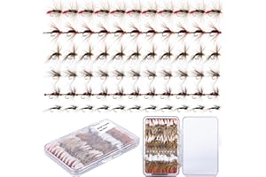 UNYLE Fly Fishing Flies Kit,Dry Flies Wet Flies Streamers Nymphs for Fly Fishing, Trout Flies Fly Lures with Fly Box,Fly Fishing Assortment Kit for Bass Trout Steelhead Salmon, Fishing Gifts for Men