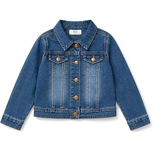 SKYTWO Girls Soft Knit Denim Jacket for Toddler & Big Girls, Sizes 4-12 | Looks like denim, feels like a favorite sweatshirt.