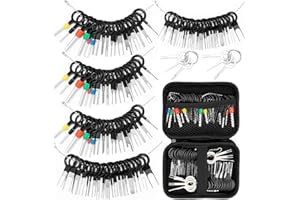 Vignee 82 Pcs Terminal Removal Tool, Terminal Pins Puller Repair Removal Tools for Car Pin Extractor Electrical Wiring Crimp Connectors and Most Connector Terminal