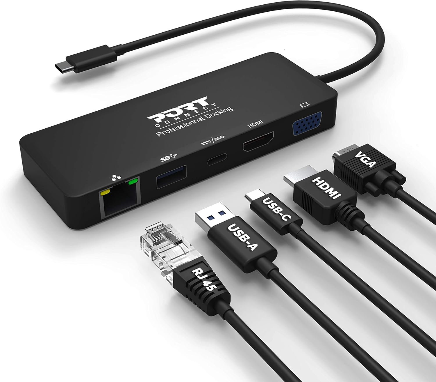 Port Designs USB-C Docking Station, for Laptop/Macbook/Chrome/Windows/USB-C Device
