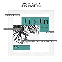 MCS Studio Gallery Frame, White Woodgrain, 10 x 10