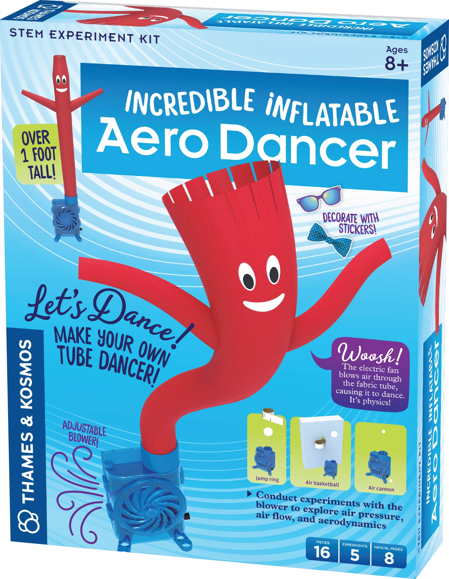 Thames & Kosmos Incredible Inflatable Aero Dancer, Kids Science Kit, Learning Resources About Physics, STEM Toys for Science Experiments, Age 8+