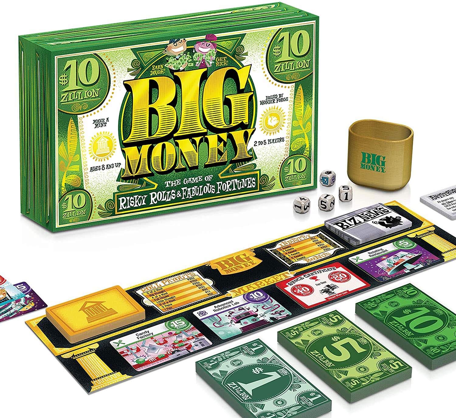 Big Money - The Family Board Game of Risky Rolls and Fabulous Fortunes! For Kids age 8 years and up