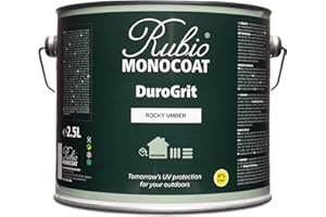 Rubio Monocoat DuroGrit Outdoor Wood Oil, Stain & Sealer, 375 ft² - Rocky Umber | 1 Layer, UV Protection for Deck, Fence & Furniture | 2.5L