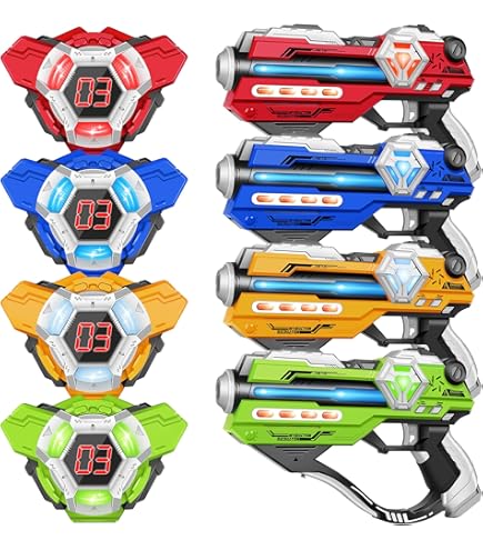 Amazon.com: Laser Tag Guns Set of 4 Laser Tag Guns with Digital