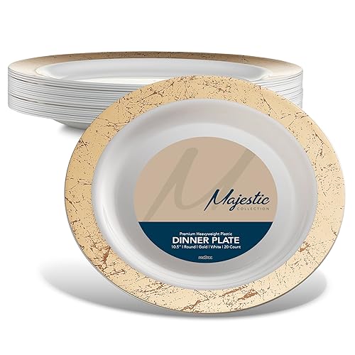 Majestic Plastic Plates/Party Plates Inch Dinner Plates