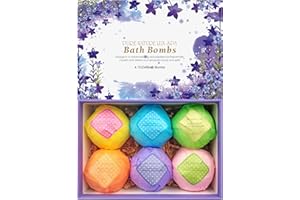 PURE NATURE LUX SPA Bath Bombs Gift Set - Ultra Bubble XXL Fizzies (6 x 4.1 oz) with Natural Dead Sea Salt Cocoa and Shea Essential Oils, The Best Birthday Gift Idea for Her/Him, Wife, Girlfriend, Women, Kids