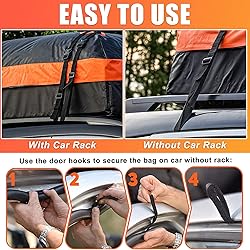 CZC AUTO 15 Cubic Feet Car Rooftop Cargo Carrier