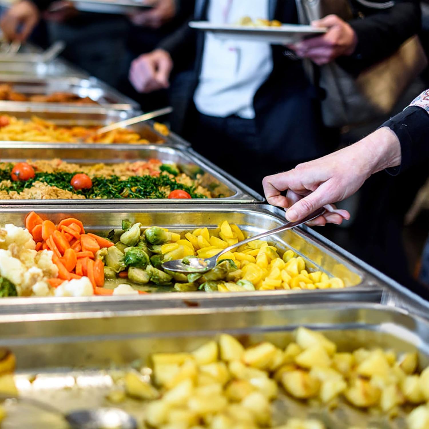 9.8Inch Stainless Steel Large Party Buffet Catering Dinner Serving