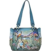 Anuschka 7603 Tote Bag, Women’s Hand-Painted Genuine Leather Handbag
