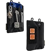 VIPERADE VE1-P Pocket Organizer, EDC Pocket Organizer Men, EDC Organizer Pouch Tool Pouch with 5 Tool Storage EDC Pouch for Flashlight, Pocket Knife, Tactical Pen, EDC Gear (Black)