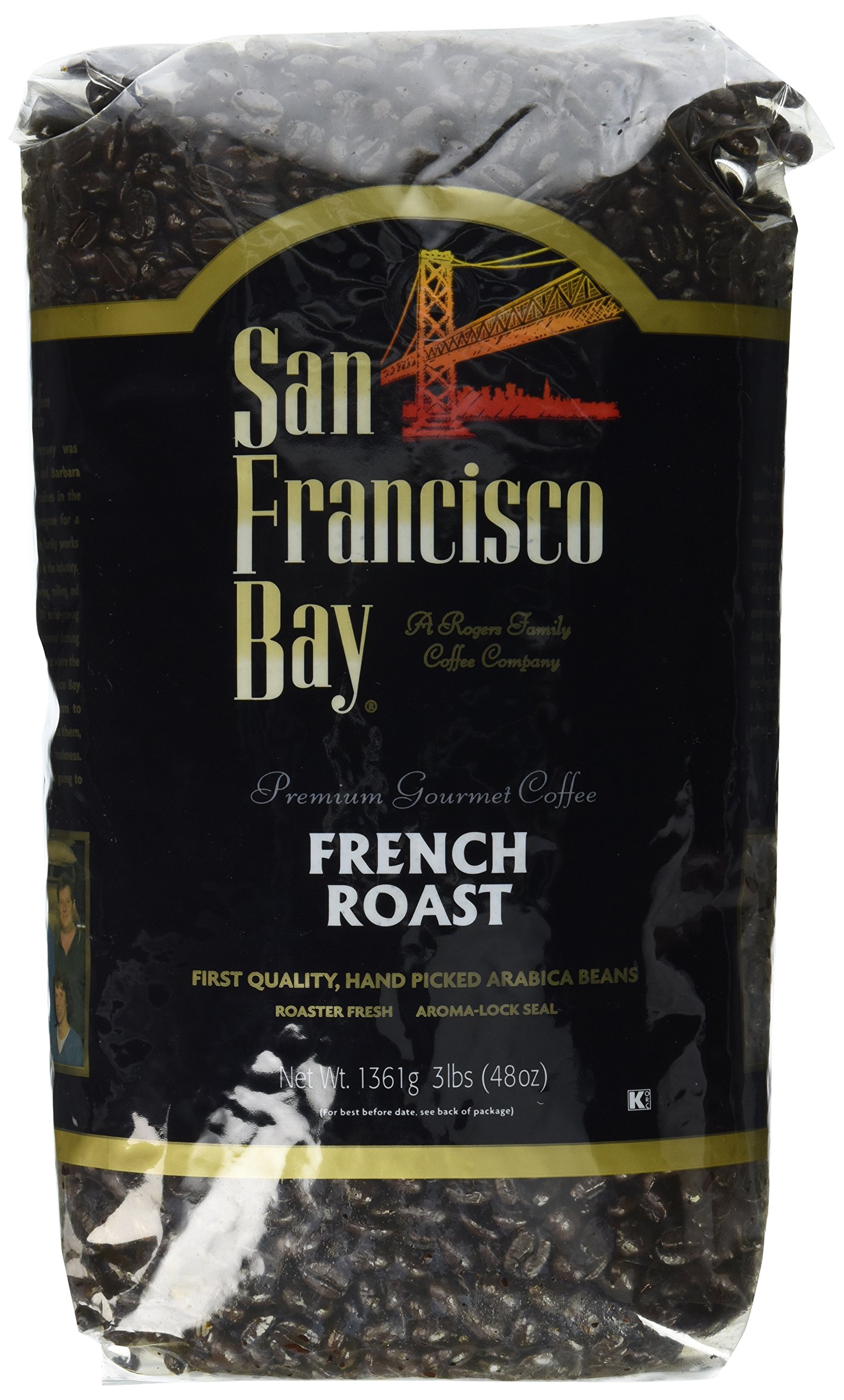 San Francisco Bay French Roast Fresh Whole Bean Coffee 2 of 3 Lbs /6