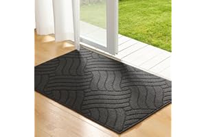 AmzGod Indoor Door Mat - 24 x 36 Inches Non-Slip Front Door Mat Absorbent Resist Dirt Outdoor Indoor Entrance Doormat - Washa
