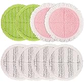 Cordless Electric Mop Pads, 6.3in Spin Mop Pads Compatible with vmai/alfabot/devoac/idoo/eous/verazon/kojeo Cordless Electric Mop, Round Mop Replacement Pads for Floor Cleaning(8 Pack)