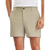 PULI Golf Shorts Men Relaxed Fit Stretch Dress Lightweight Casual Waterproof Travel Quick Dry Summer Shorts 5 Inch Inseam