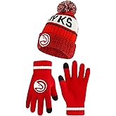Ultra Game Men's NBA Official Super Soft Winter Beanie Hat with Extra Warm Touch Screen Gloves