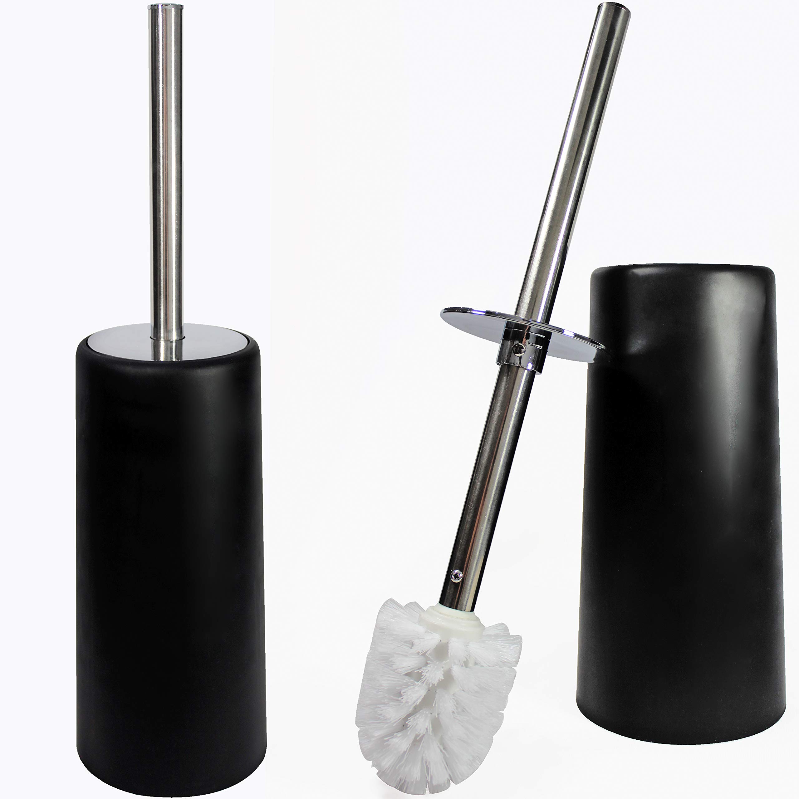 Toilet Brush with Holder Set (UK COMPANY) Toilet Cleaner Black Toilet Brush Loo Brush Toilet Accessories