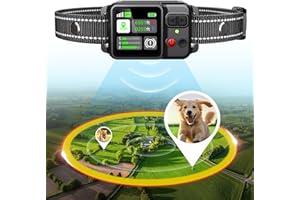 GPS Wireless Dog Fence System - Dog Collar, Electric Circular Fence for Dogs | Safe Zone Radius up to 6561 ft | GPS Positioni