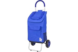 Trolley Dolly, Blue Shopping Grocery Foldable Cart