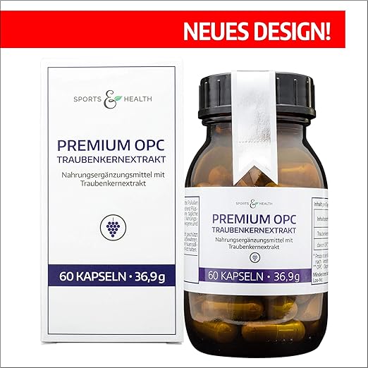 OPC Kapseln Hochdosiert - Premium OPC Aus Frankreich - 60 Vegane Kapseln - Ohne Magnesiumstearat - Traubenkernextrakt - Hochd