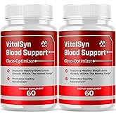 (2 Pack) Vitalsyn Blood Support Capsules, Official Vitalsyn Pills with All Natural Ingredients, Advanced Formula Health Supplement Pills with Maximum Strength Vitamins for Women and Men (120 Capsules)