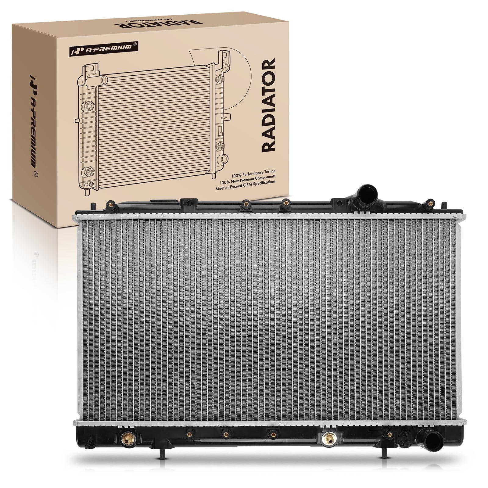 Photo 1 of A-Premium Engine Coolant Radiator Assembly with Transmission Oil Cooler Compatible with Eagle Talon & Mitsubishi Eclipse & Plymouth Laser 1990-1994, Automatic Transmission, Replace# 538506, MB660213