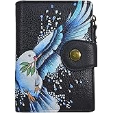 Anna by Anuschka Women's Hand Painted Genuine Leather Ladies Wallet
