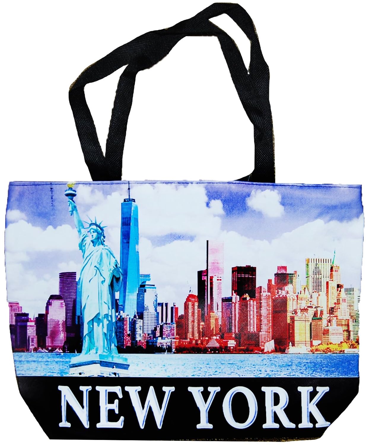 即納特典付き New York City Skylineデザイナー画像大お土産バッグ B073pkmvt5 Nyc Clear Skyline Seal限定商品 Salama Ae