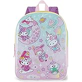 Fast Forward Hello Kitty Backpack for Girls 15” | Cute Hello Kitty Bookbag for Kids | Padded Straps & Large Zip Compartment | Hello Kitty & Friends Back to School Supplies