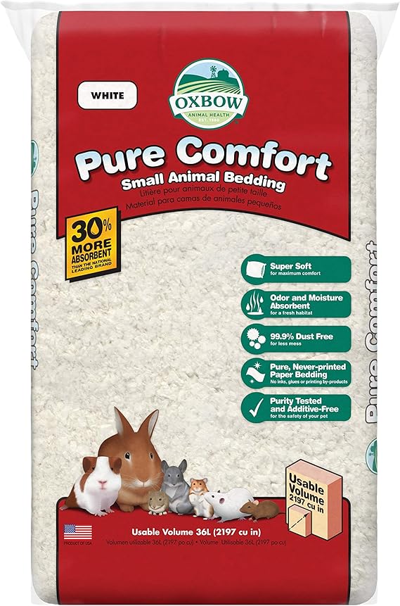 Oxbow Pure Comfort Bedding, 8.2 Litre, White Amazon.co.uk Pet Supplies