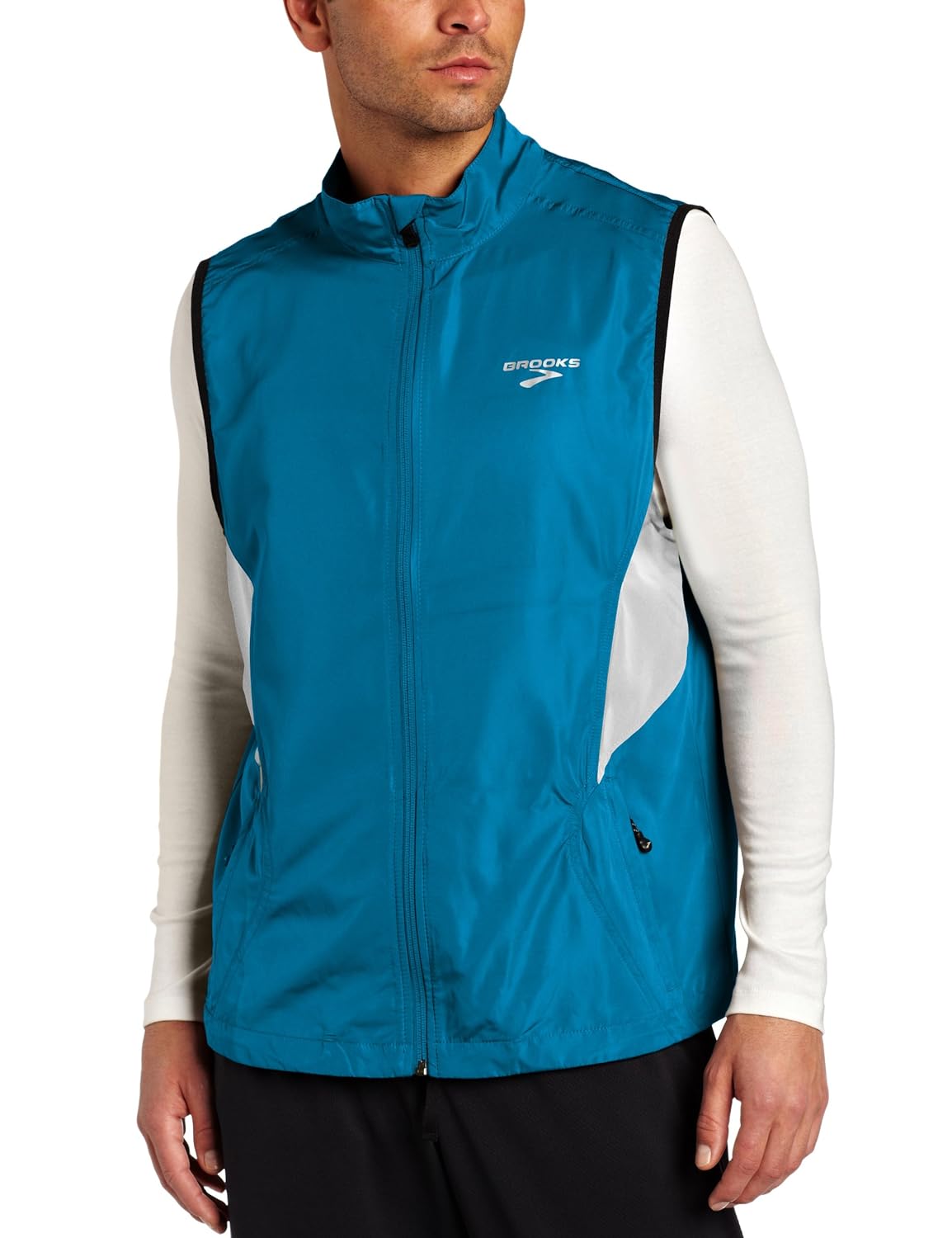 brooks vest mens blue
