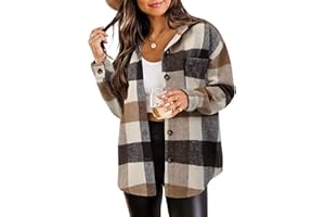 wkwmrpet Womens Corduroy Shacket Button Down Shirts Boyfriend Long Sleeve Oversized Tops Jacket